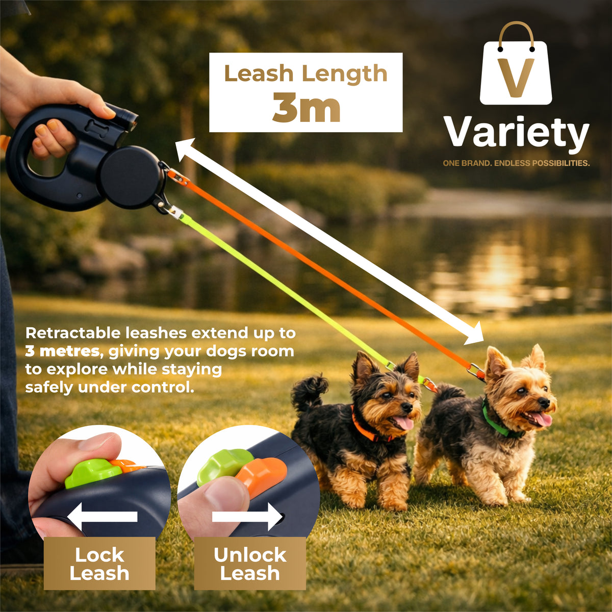 Variety™ Dual Anti-Tangle Leash